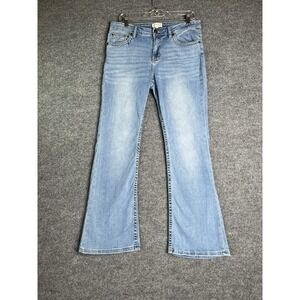 Shyanne Bootcut Jeans Size 32 Short Light Blue Wash Embroidered Flap Pockets